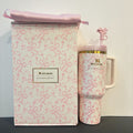 Stanley x LoveShackFancy Quencher H2.0 FlowState Tumbler - Coquette Bow Chantilly (40oz)