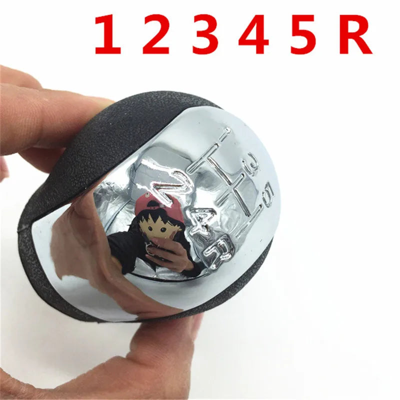 5/6 Speed Chrome Gear Shift Knob Lever Pen Gaiter Boot Cover For Opel Vectra C 2002 2003 2004 2005