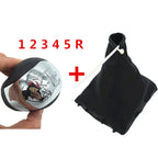 5/6 Speed Chrome Gear Shift Knob Lever Pen Gaiter Boot Cover For Opel Vectra C 2002 2003 2004 2005