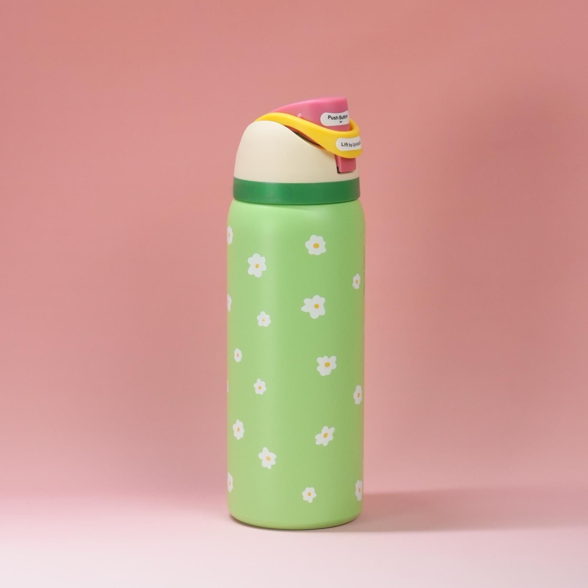 Owala FreeSip Insulated Bottle - Clover Achiever Green Floral (32oz)