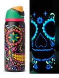 Owala FreeSip Insulated Bottle - Sugar Skull Día de los Muertos Glow (32oz)