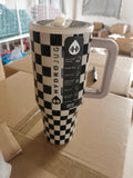 HydroJug Traveler Insulated Tumbler - Black & White Checkerboard (40oz)