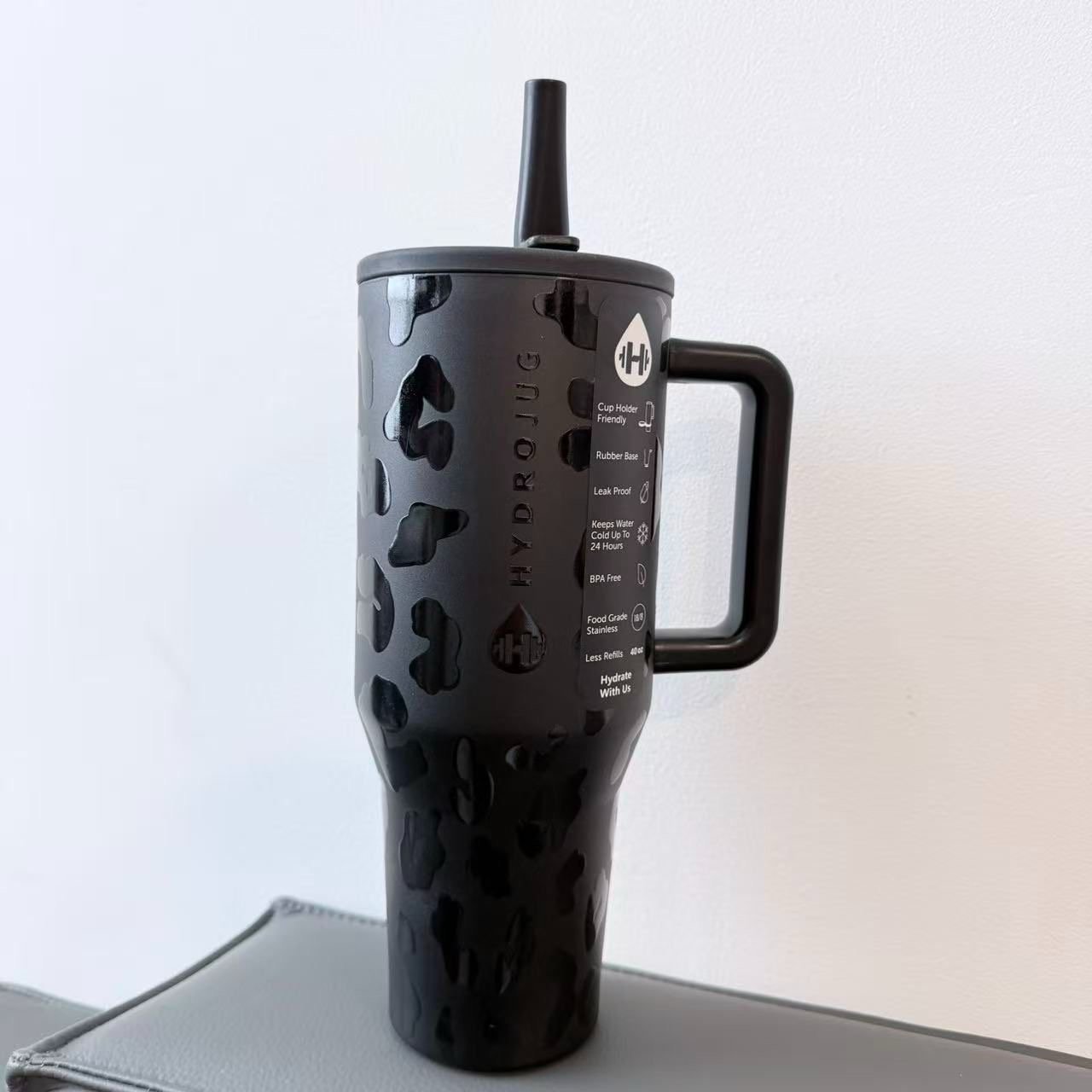 HydroJug Traveler Insulated Tumbler - Onyx Black (40oz)