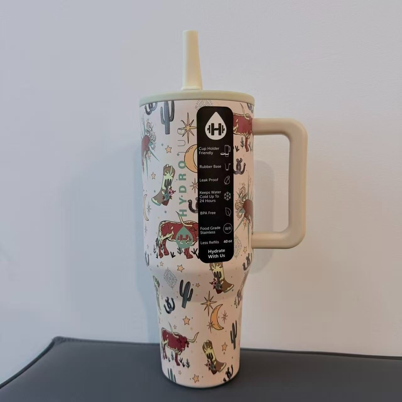 HydroJug Traveler Insulated Tumbler - Western Cowboy (40oz)