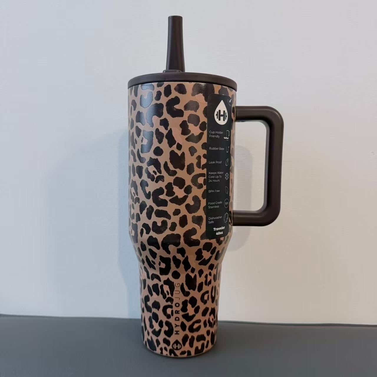 HydroJug Traveler Insulated Tumbler - Wild Leopard Print (40oz)