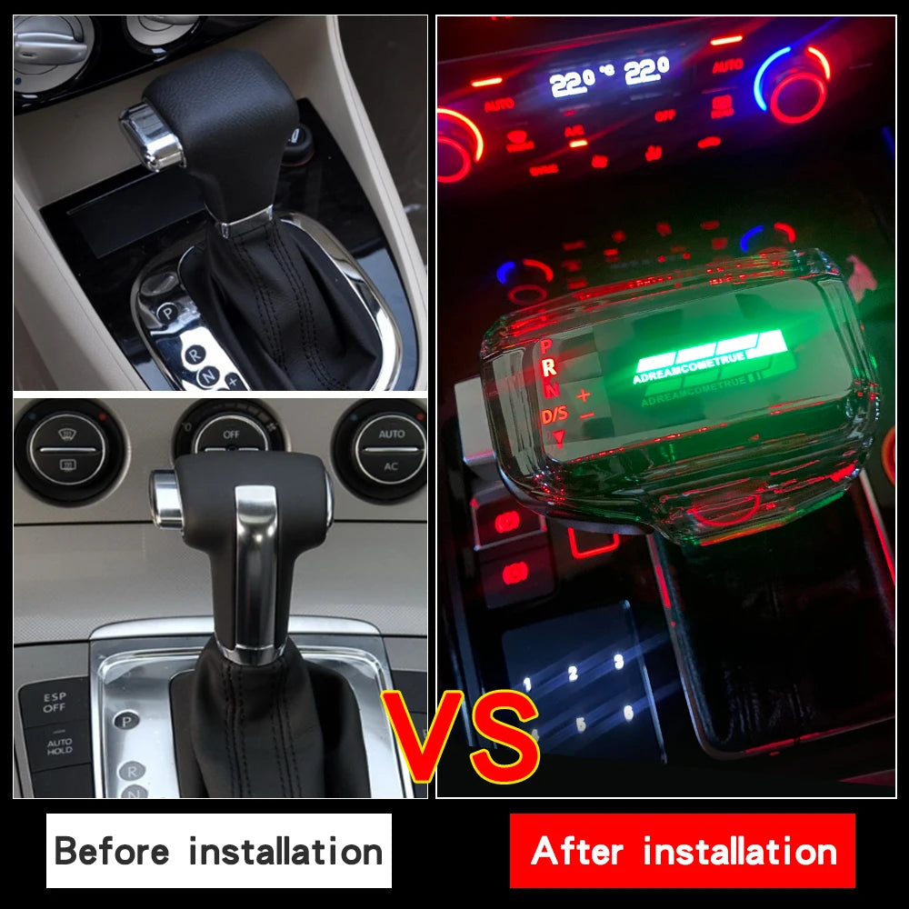 For Volkswagen VW Passat B6 CC polo touran Tiguan mk2 Golf 6 7 Jetta MK5 Sagitar Led Colorful Crystal Handle Gear
