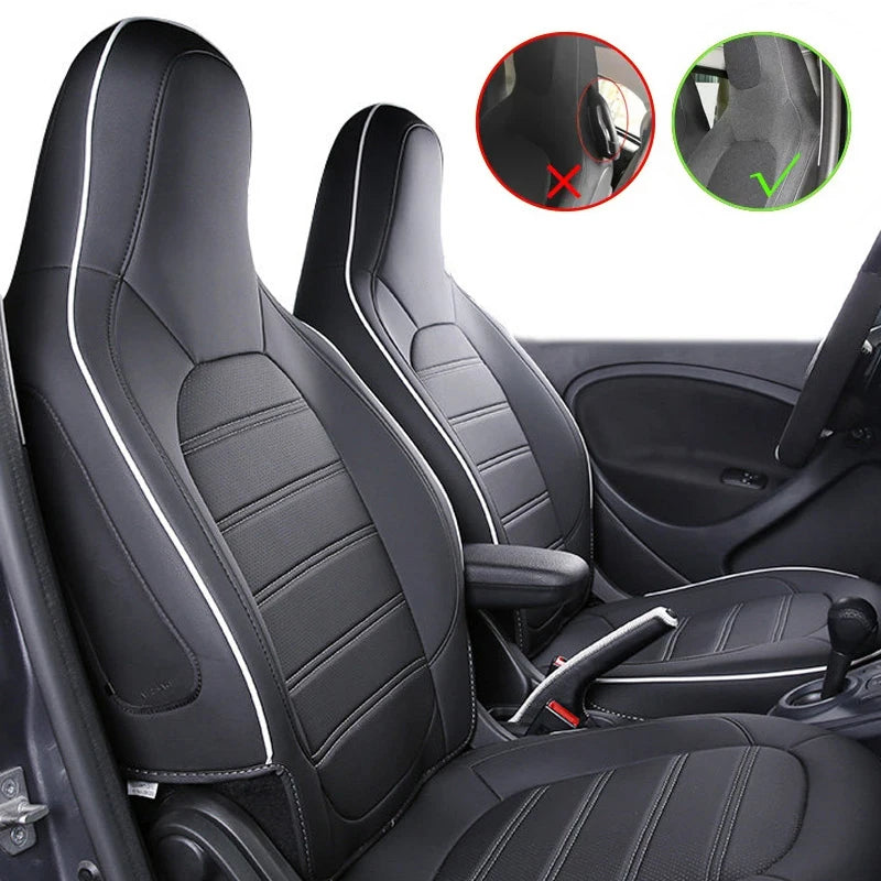 Custom For Smart 453 Fortwo 2015 - 2018 Car Seat Cover Four Seasons Breathable Cushion Decoration Interior