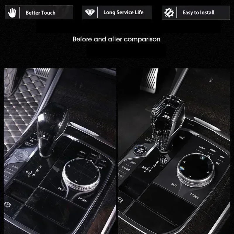3 Piece Set Crystal Gear Shift Knob Lever Stick Handle for BMW 3 5 6 7 series x3 x5 x6 f30 g15 f01 g20 g05