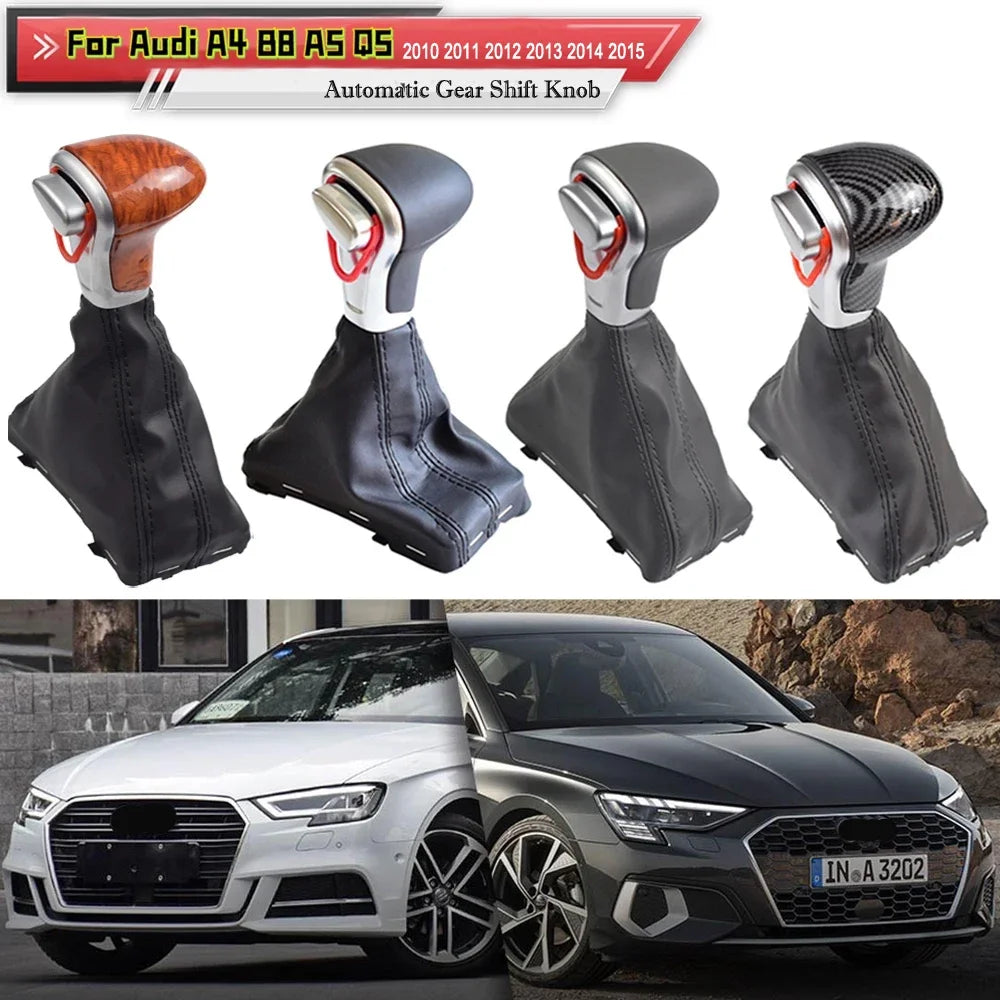 For Audi A4 B8 2009-up/A5 2008-up/Q5 2009-2015/A6 C6 2006-2011/A6L C7 2012-2018 car Leather GEAR