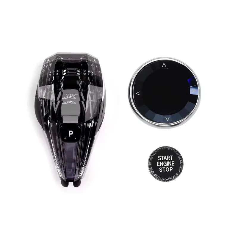 Crystal Gear Shift Lever Knob Set For BMW 5 Series G30 G32 G01 G08 7 Series G11 G12 F10 F20 F30 F32 F25