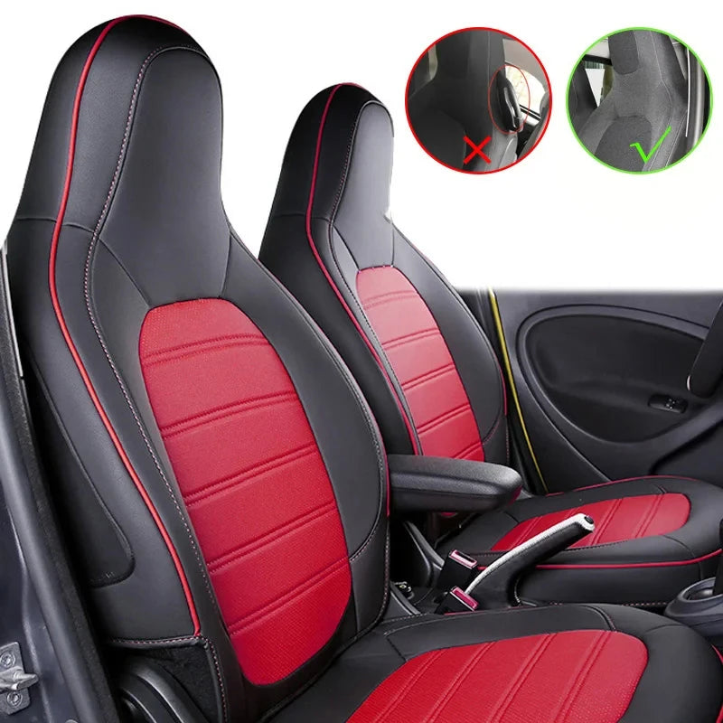 Custom For Smart 453 Fortwo 2015 - 2018 Car Seat Cover Four Seasons Breathable Cushion Decoration Interior