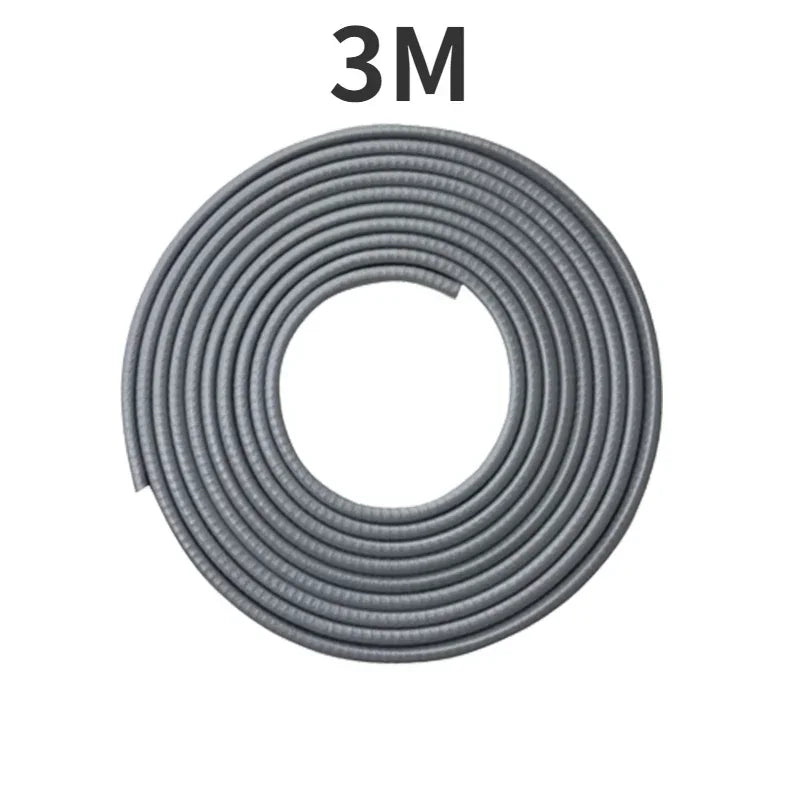 2/3/5M Car Door Anti Collision Strip with Steel Disc Bumper Trim Edge Scratch Protector Strip Sealing Guard