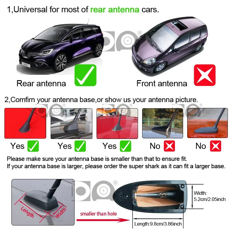 Universal 7D Shark Fin Antenna Auto Car Radio Aerials Receiver Suitable for Opel Mokka Adam Ampera