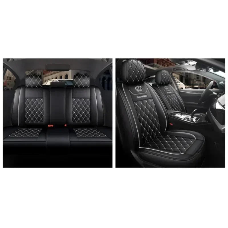 For Huidasource Dodge Ram Seat Covers, Front & Rear Pickup Truck Leather Seat Cover Fit for 2009-2018 1500