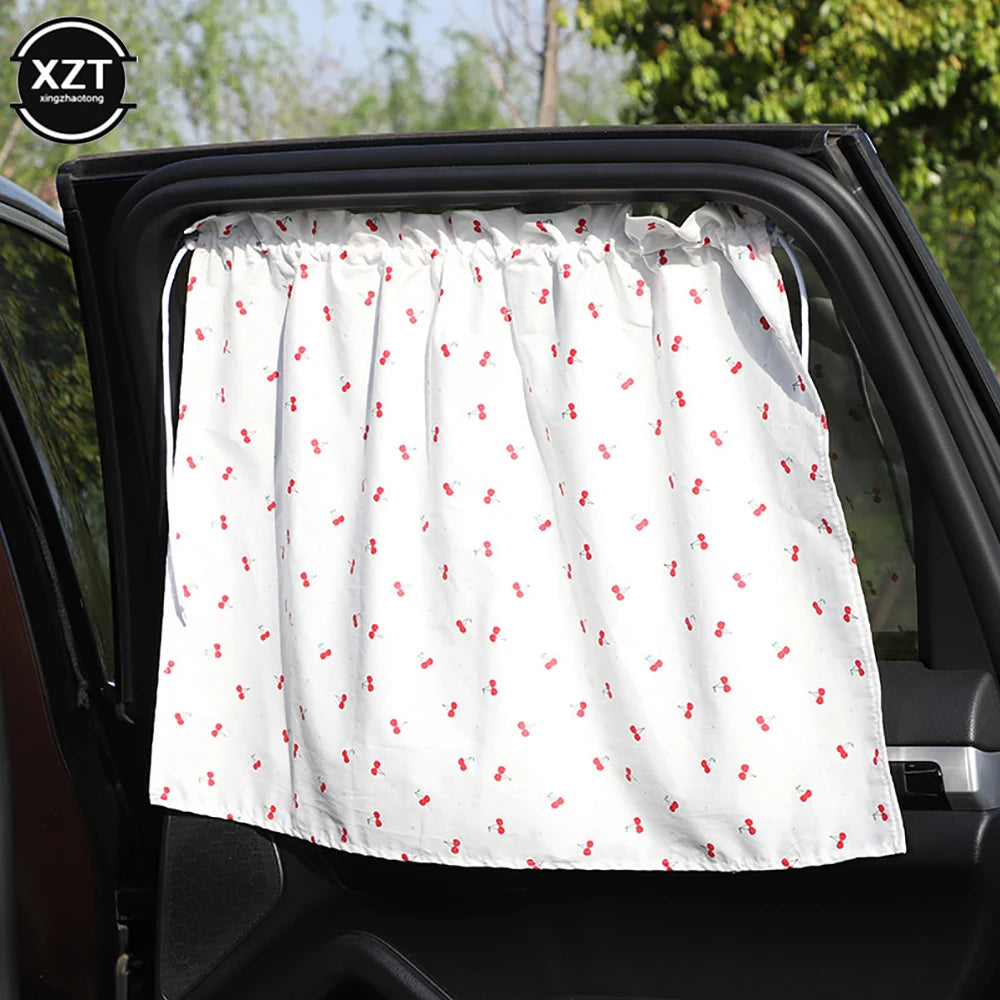 Suction Cup Curtain In The Car Window Sunshade Cover Cartoon Universal Side Window Sunshade UV Protection