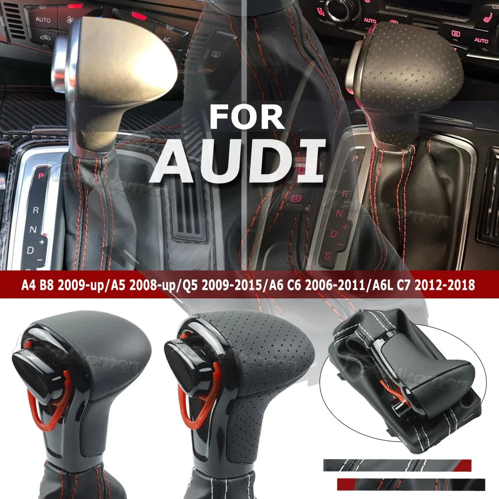 For Audi A4 B8 2009-up/A5 2008-up/Q5 2009-2015/A6 C6 2006-2011/A6L C7 2012-2018 car Leather GEAR