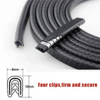 2/3/5M Car Door Anti Collision Strip with Steel Disc Bumper Trim Edge Scratch Protector Strip Sealing Guard