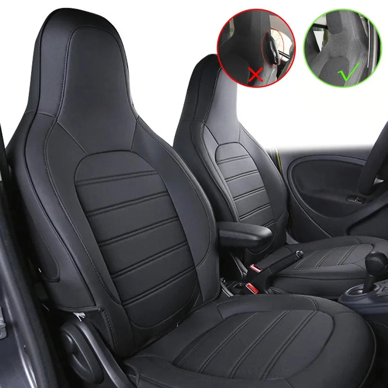 Custom For Smart 453 Fortwo 2015 - 2018 Car Seat Cover Four Seasons Breathable Cushion Decoration Interior