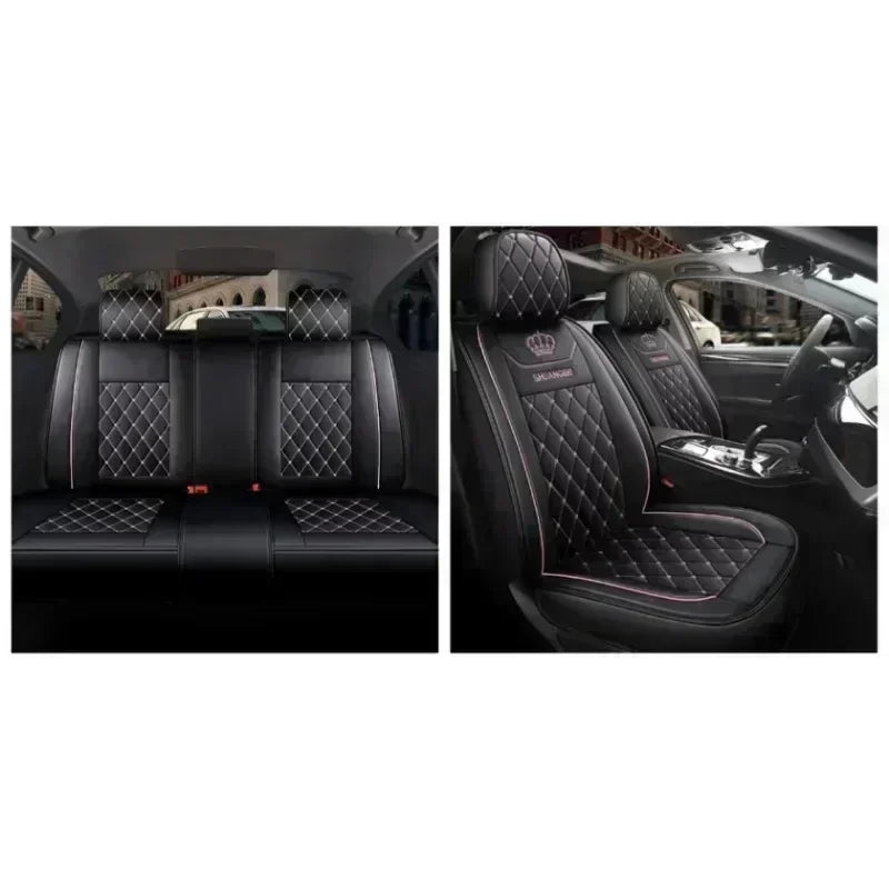 For Huidasource Dodge Ram Seat Covers, Front & Rear Pickup Truck Leather Seat Cover Fit for 2009-2018 1500