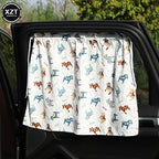 Suction Cup Curtain In The Car Window Sunshade Cover Cartoon Universal Side Window Sunshade UV Protection
