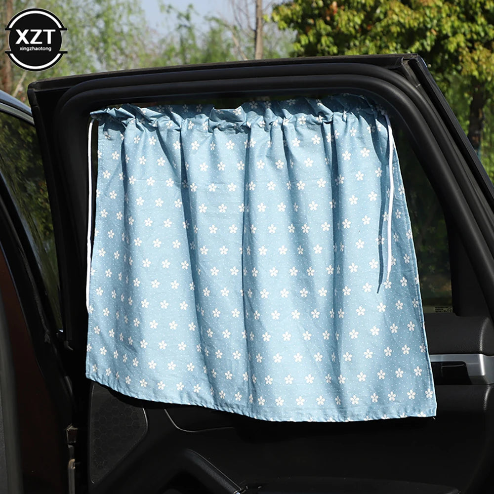 Suction Cup Curtain In The Car Window Sunshade Cover Cartoon Universal Side Window Sunshade UV Protection