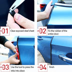 2/3/5M Car Door Anti Collision Strip with Steel Disc Bumper Trim Edge Scratch Protector Strip Sealing Guard