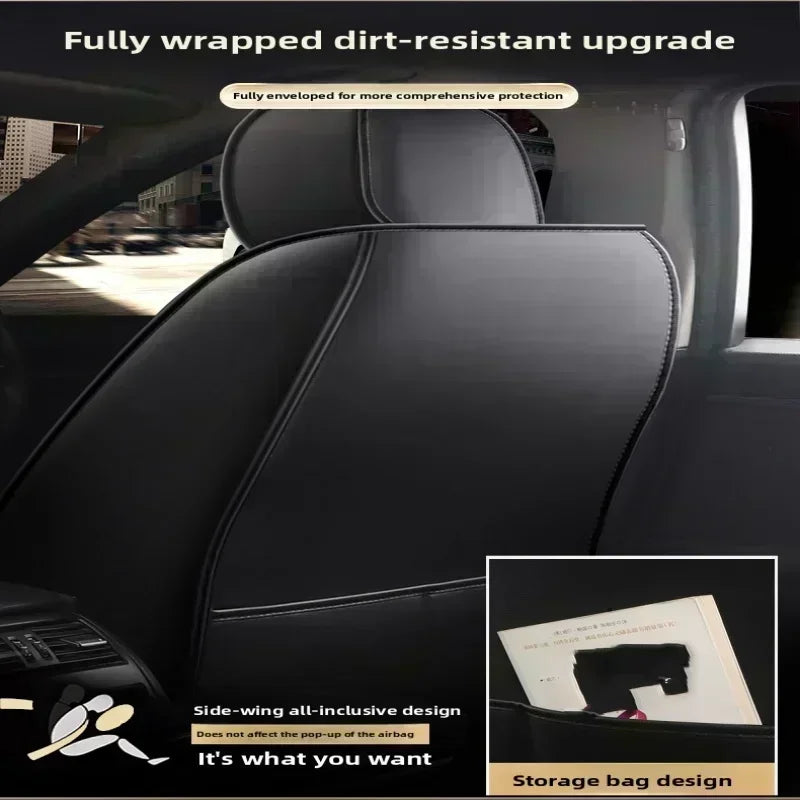 For Huidasource Dodge Ram Seat Covers, Front & Rear Pickup Truck Leather Seat Cover Fit for 2009-2018 1500