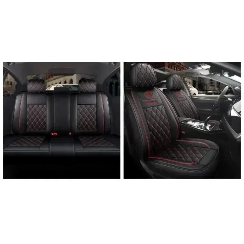 For Huidasource Dodge Ram Seat Covers, Front & Rear Pickup Truck Leather Seat Cover Fit for 2009-2018 1500