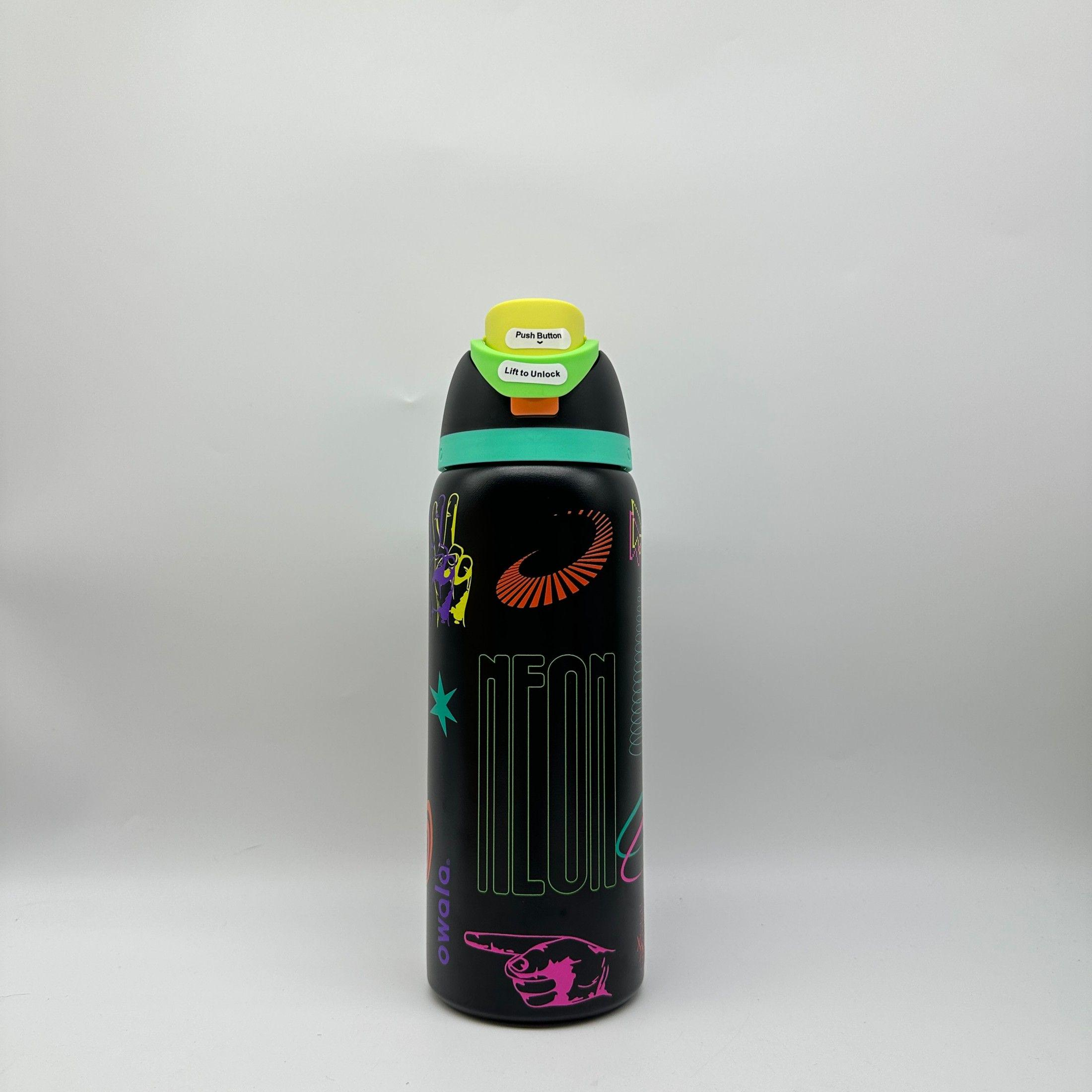 Owala FreeSip Insulated Bottle - Peace Sign Graphic Edition (32oz)