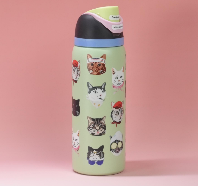 Owala FreeSip Insulated Bottle - Cute Owl Collage Special Edition (32oz)